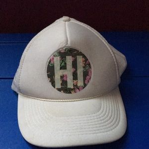 White baseball cap hat